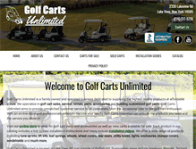 Tablet Screenshot of golfcartsunlimited.us